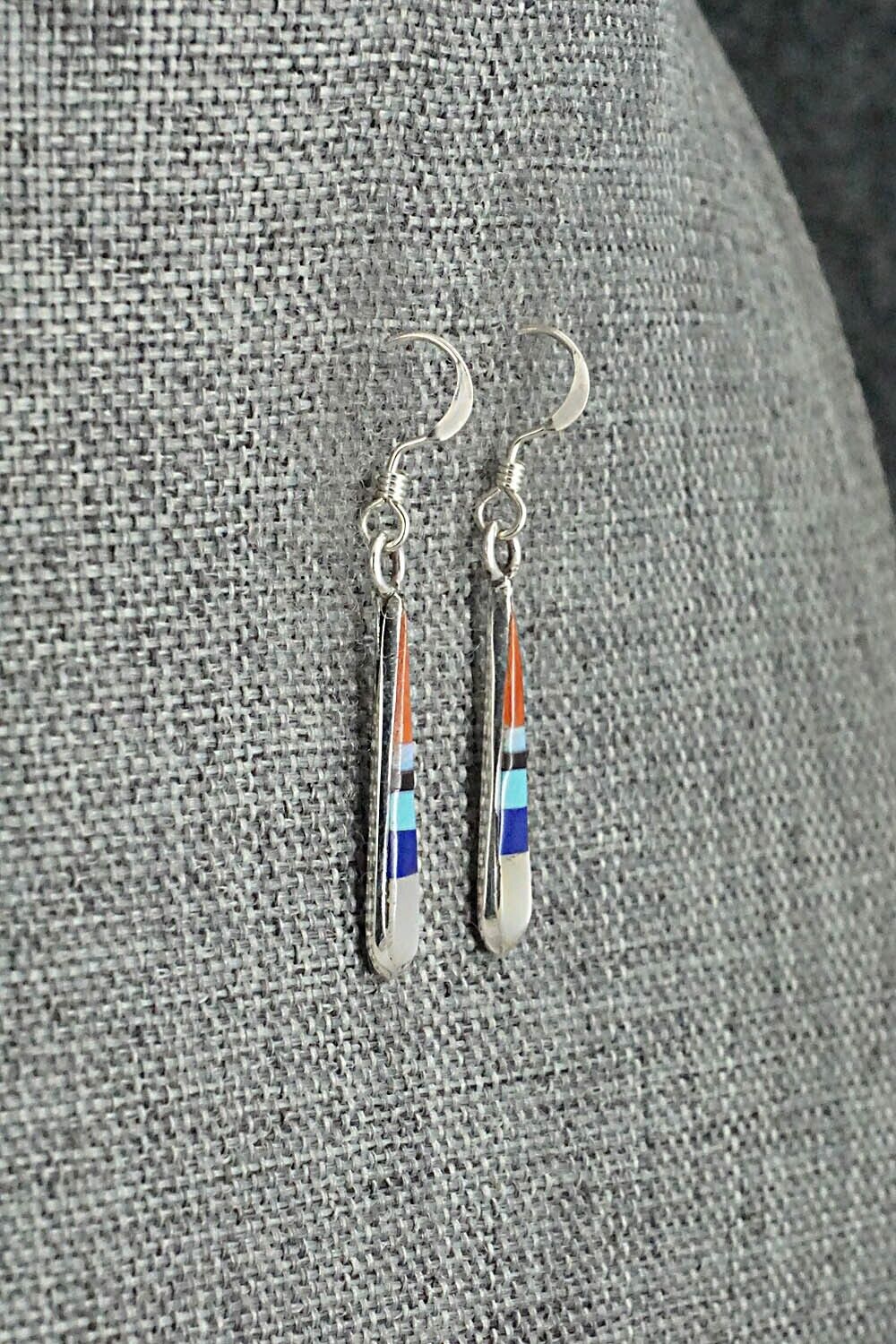 Multi-Stone & Sterling Silver Earrings - Stanford Etsate