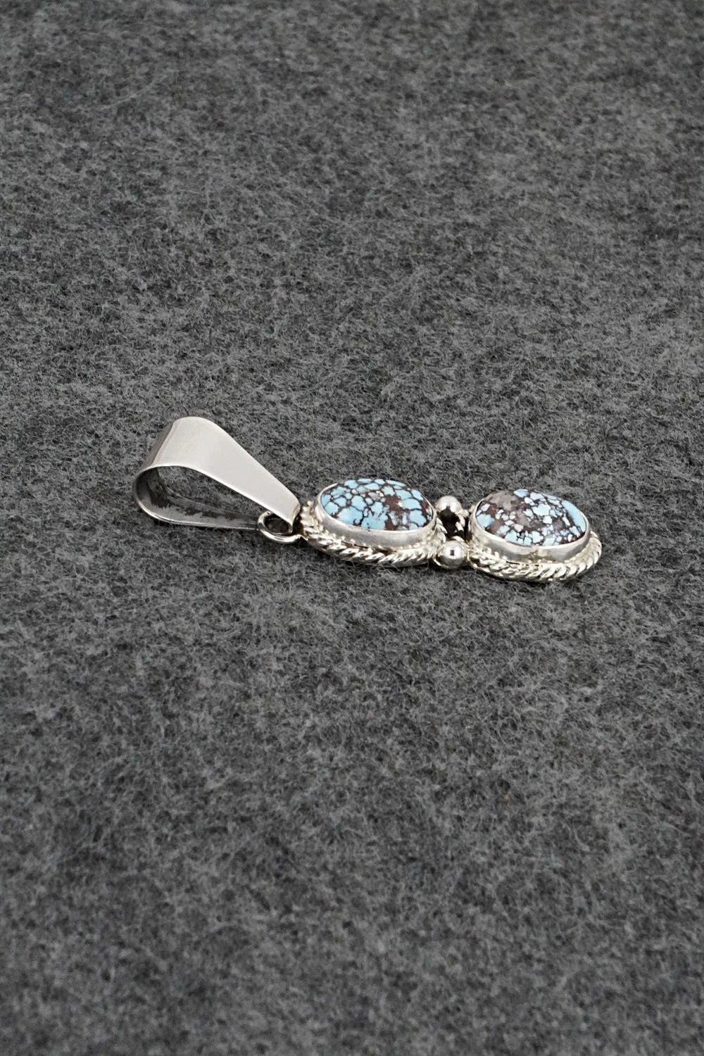 Turquoise & Sterling Silver Pendant - Eugene Gruber