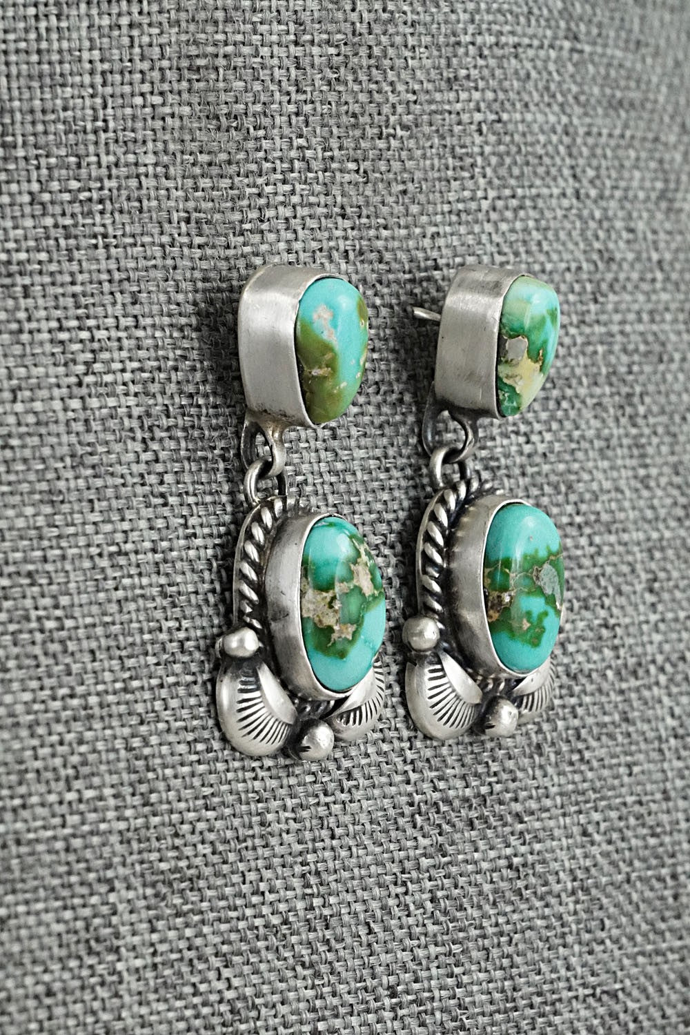 Turquoise & Sterling Silver Squash Blossom Set - Vernon Johnson