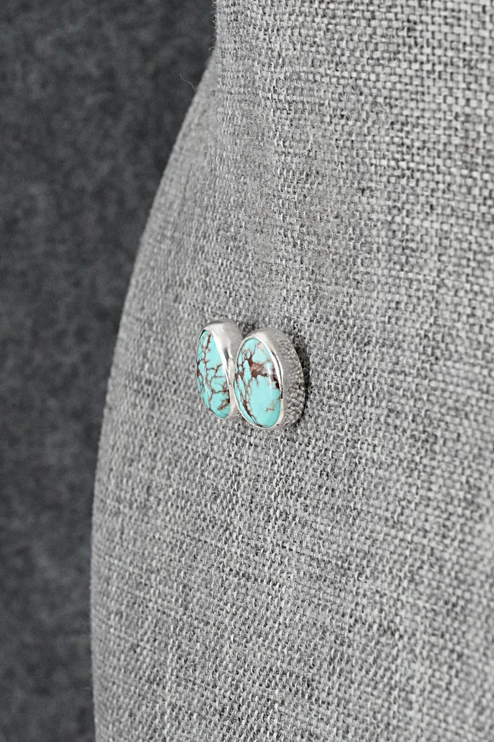 Turquoise & Sterling Silver Earrings - Eugene Gruber