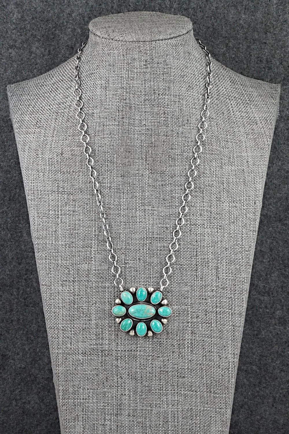 Turquoise & Sterling Silver Necklace - Kathleen Livingston