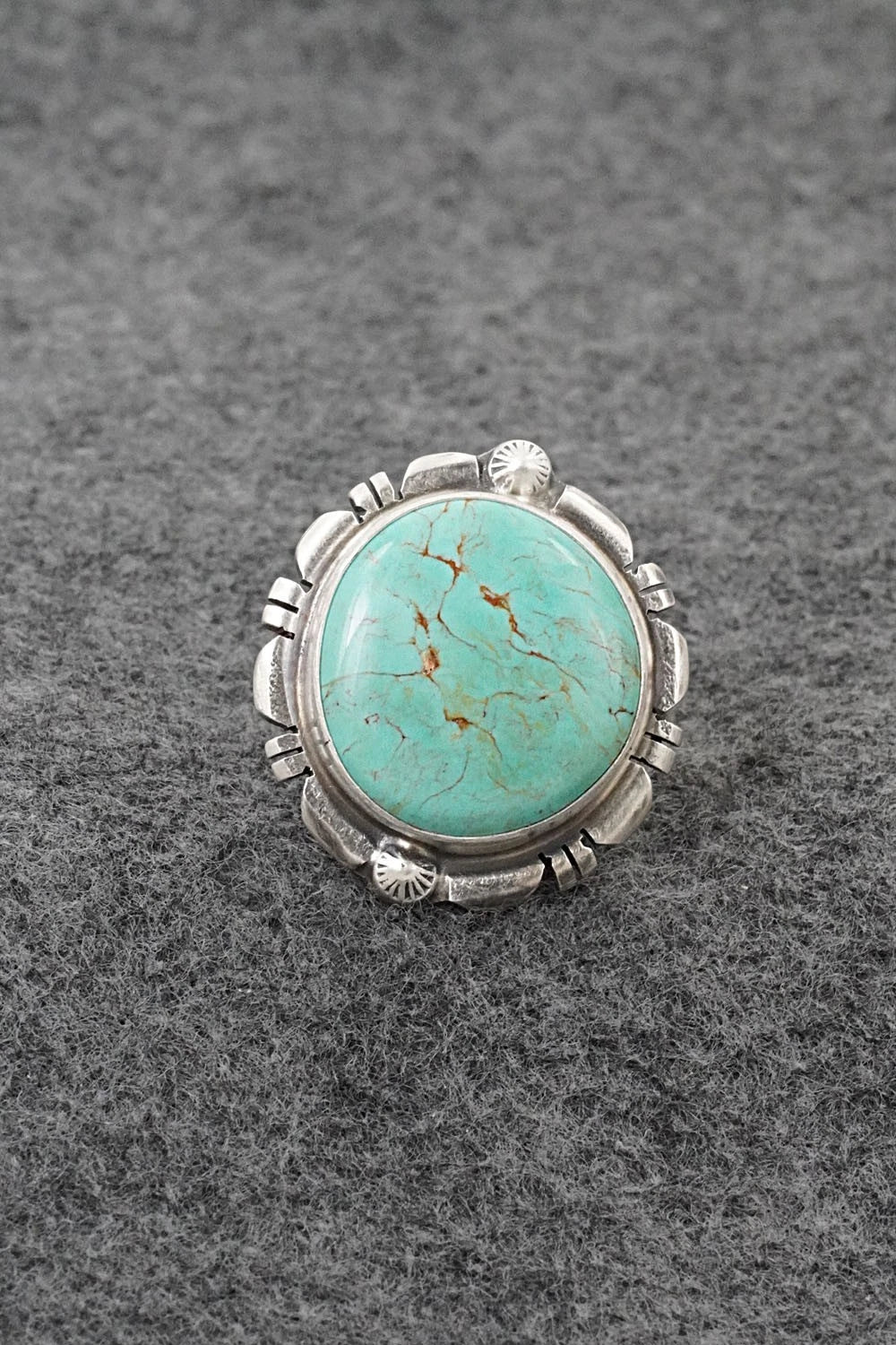 Turquoise & Sterling Silver Ring - Thomas Francisco - Size 6.5
