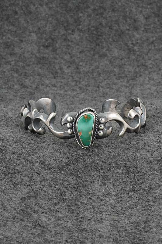 Turquoise & Sterling Silver Bracelet - Harrison Bitsue