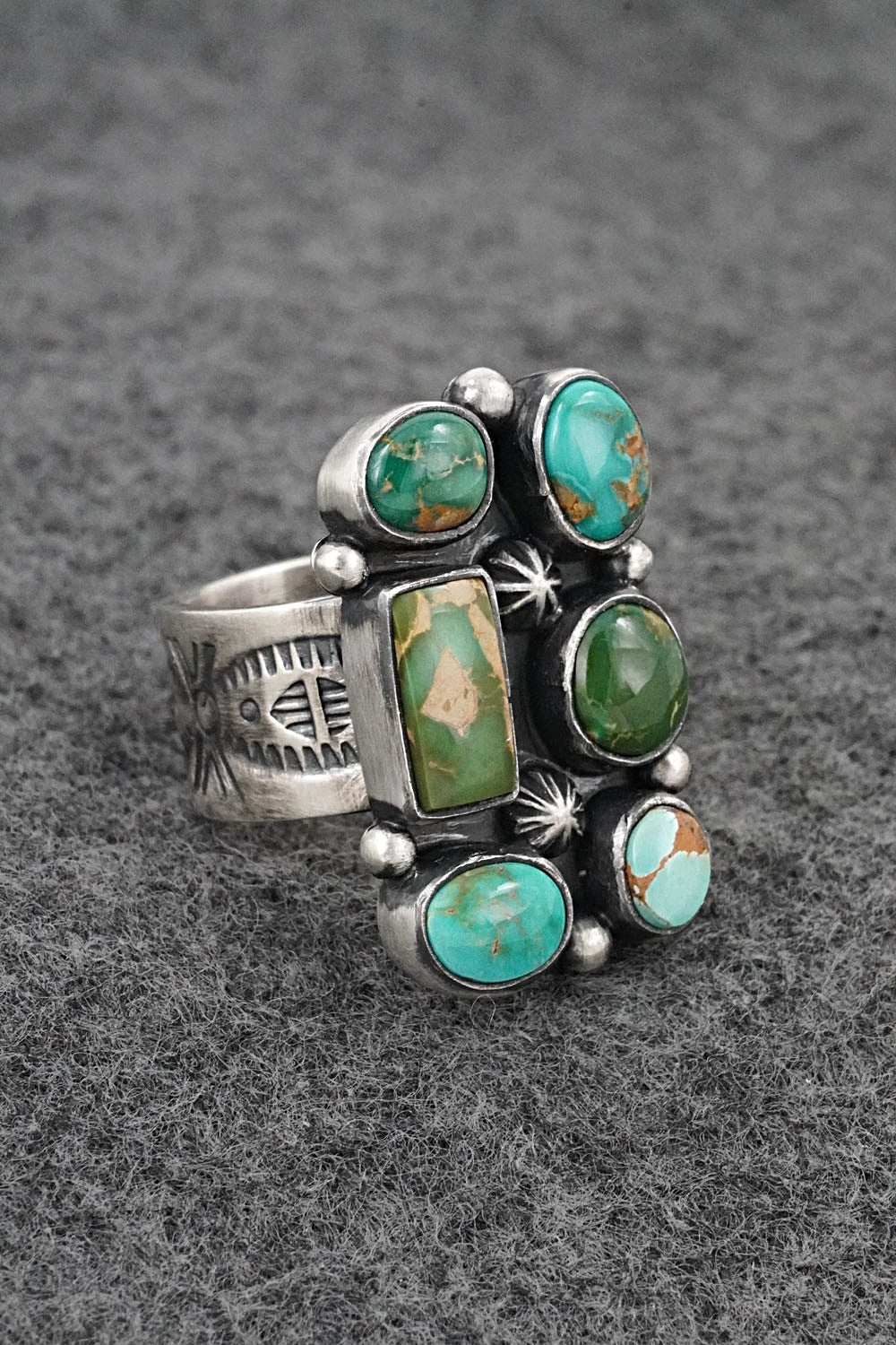 Turquoise & Sterling Silver Ring - Angela Martin - Size 6