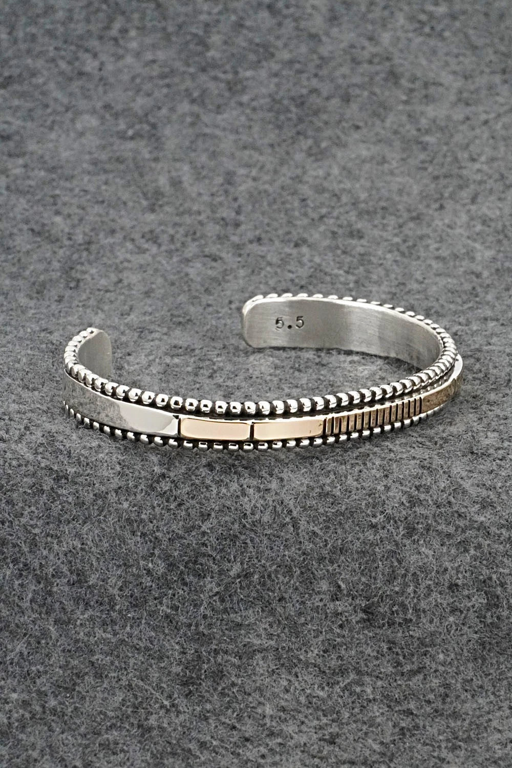 Sterling Silver and 14k Gold Bracelet - Jonathan Nez
