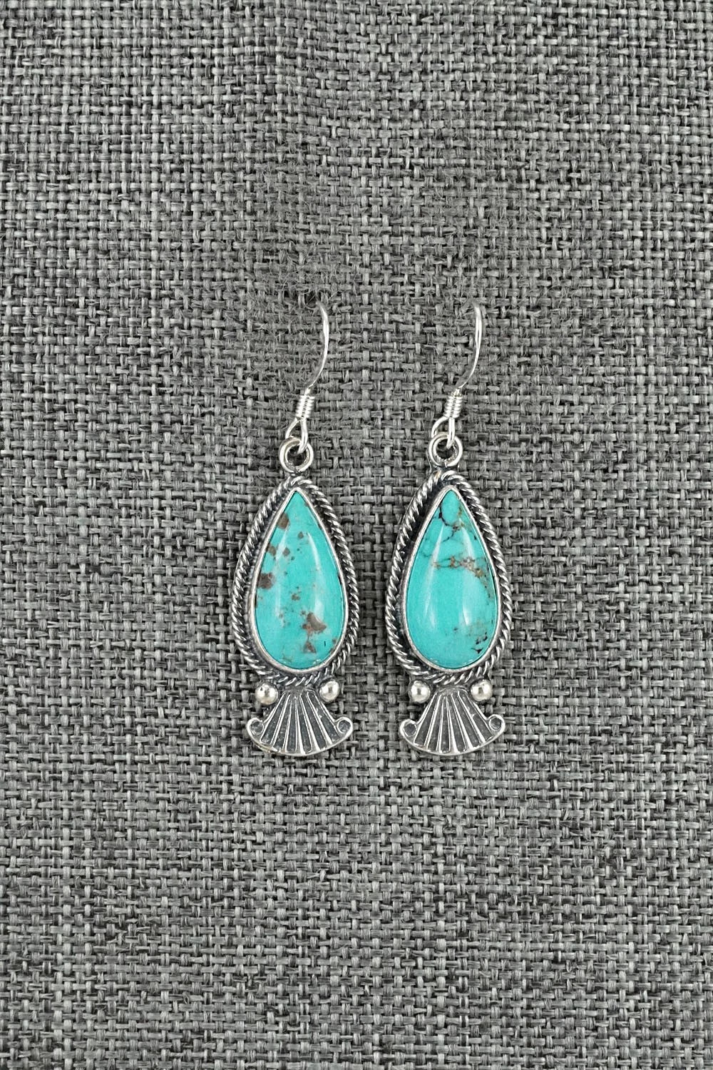 Turquoise & Sterling Silver Earrings - Verley Betone