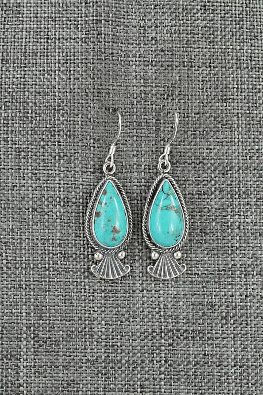 Turquoise & Sterling Silver Earrings - Verley Betone
