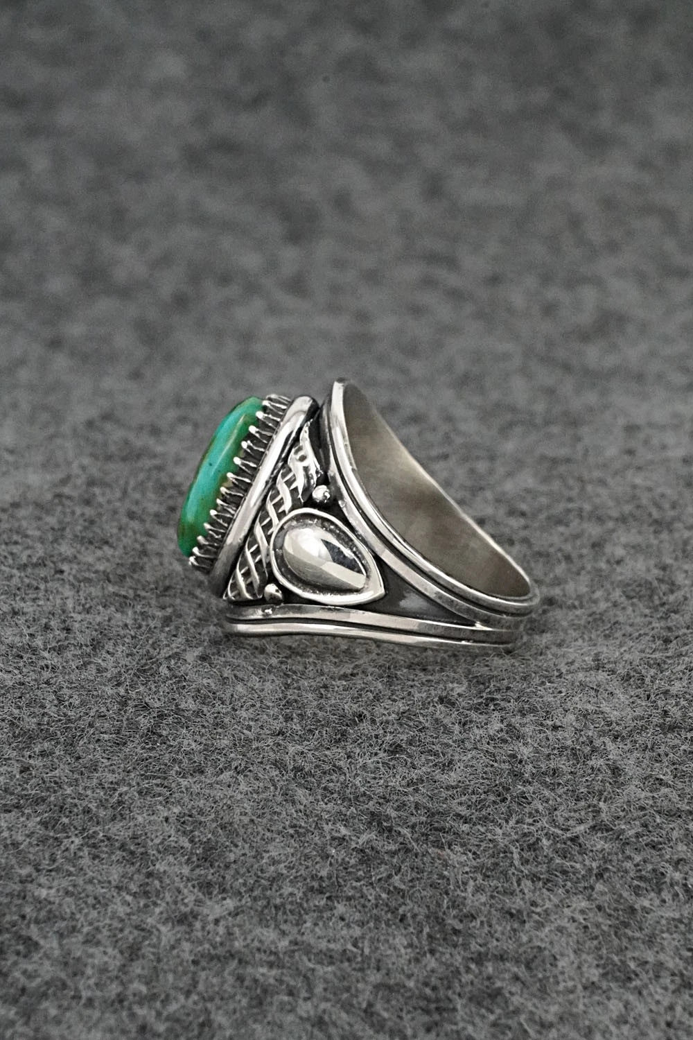 Turquoise & Sterling Silver Ring - Derrick Gordon - Size 9