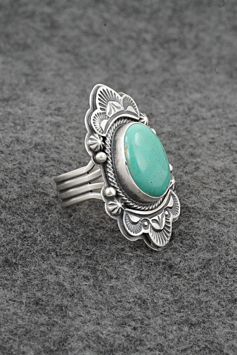 Turquoise & Sterling Silver Ring - Randy Boyd - Size 8.5