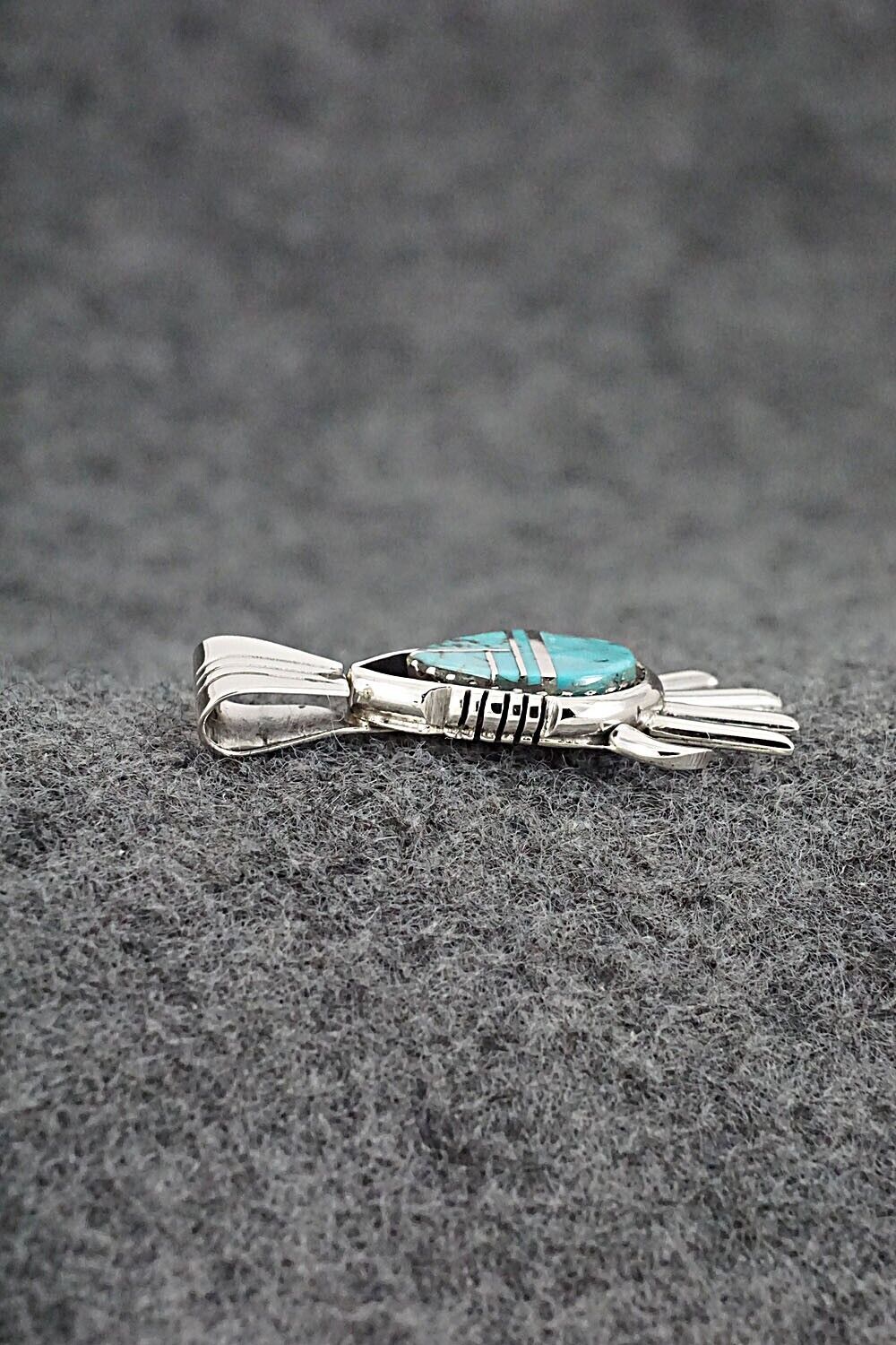 Turquoise & Sterling Silver Pendant - James Manygoats