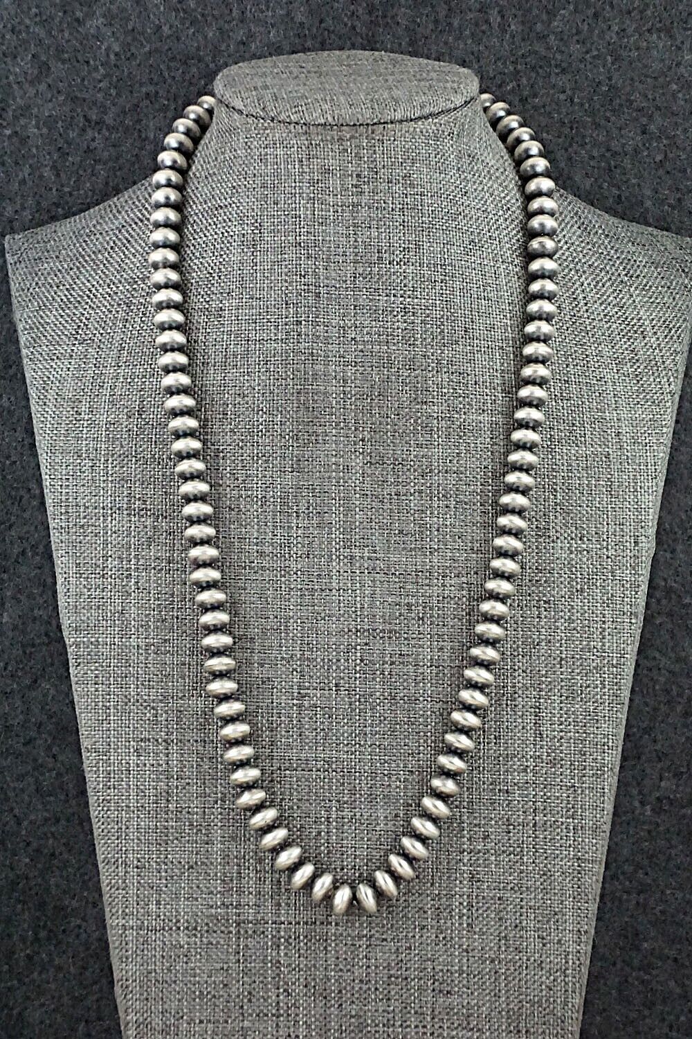 Sterling Silver Navajo Pearl Necklace - Dorinda Mariano