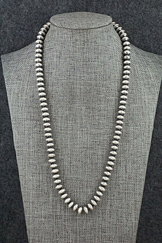 Sterling Silver Navajo Pearl Necklace - Dorinda Mariano