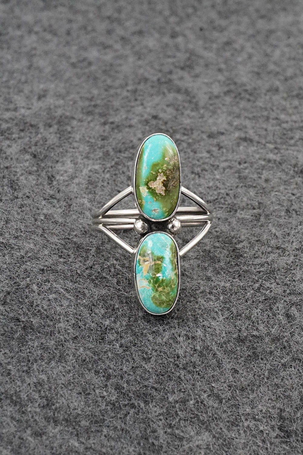 Turquoise & Sterling Silver Ring - Eugene Gruber - Size 9