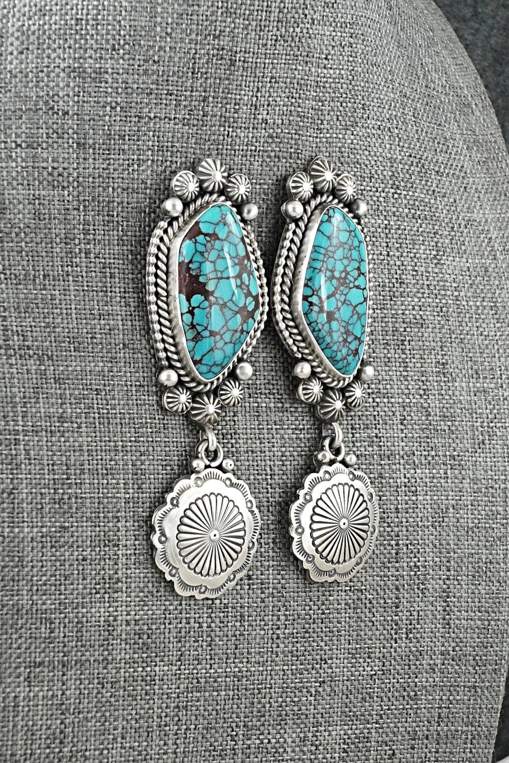 Turquoise & Sterling Silver Earrings - Michael Calladitto