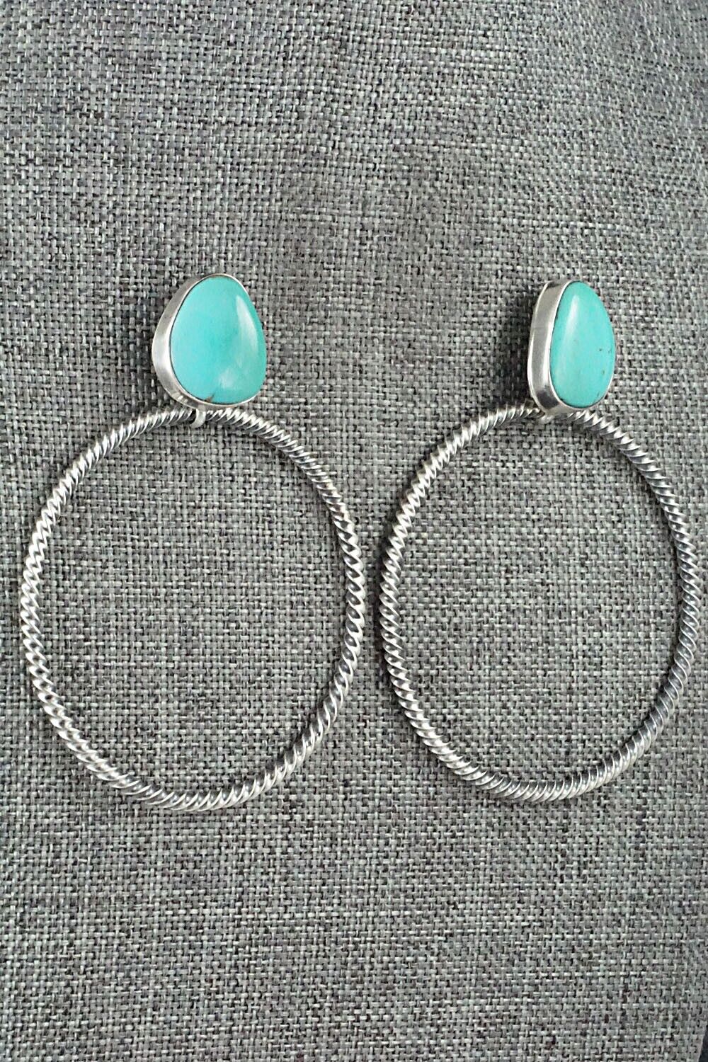 Turquoise & Sterling Silver Earrings - Verley Betone