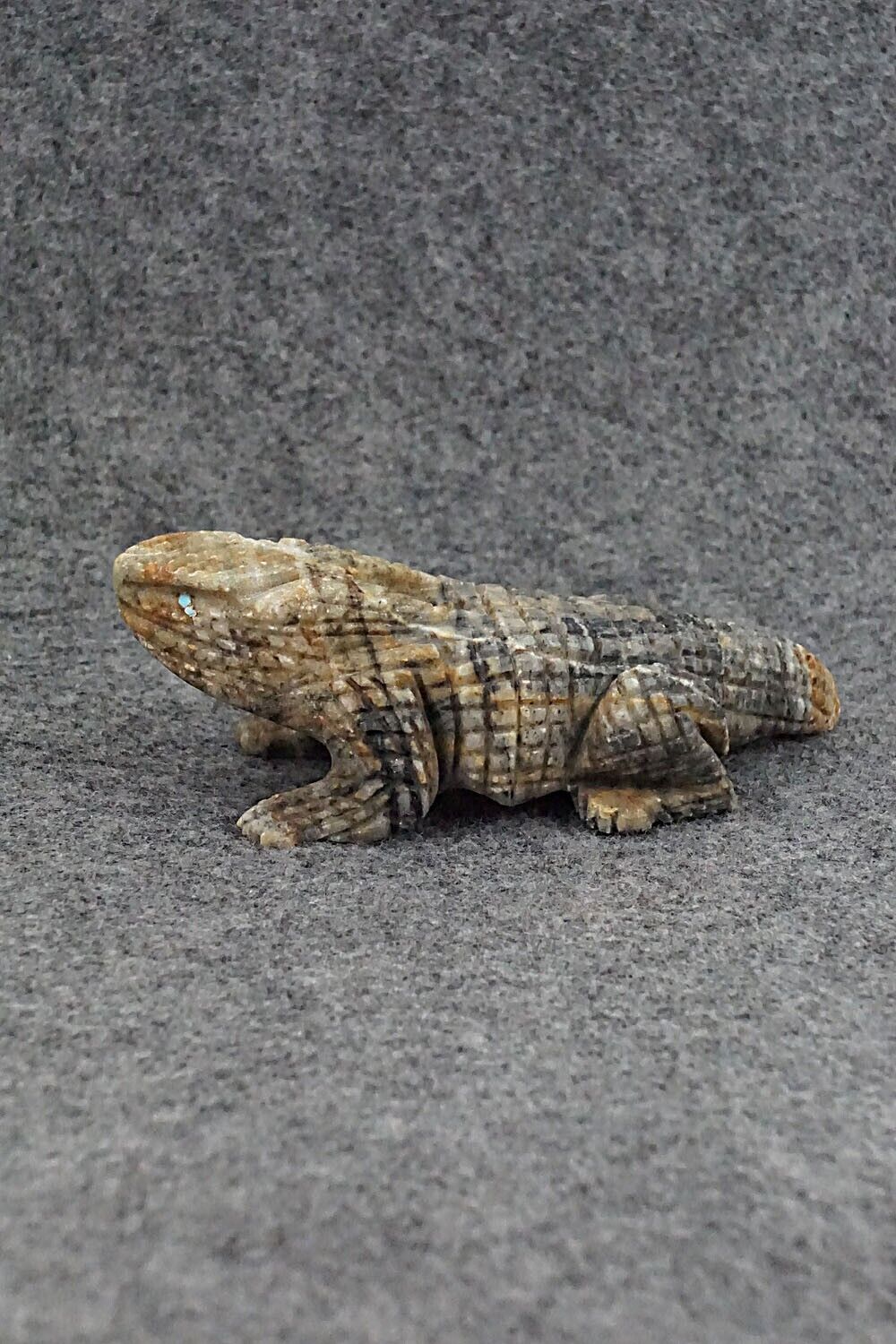 Horned Toad Zuni Fetish Carving - Tony Mackel