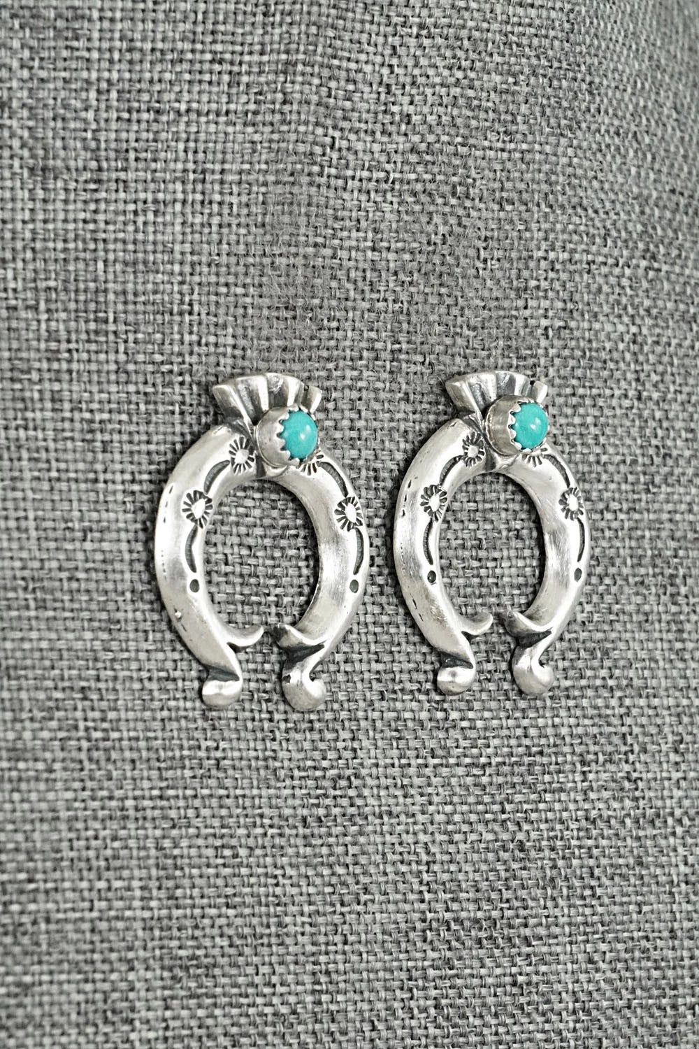Turquoise & Sterling Silver Earrings - Adrienne Gordon