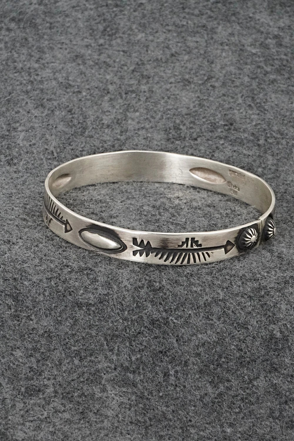 Sterling Silver Bangle Bracelet - Elvira Bill