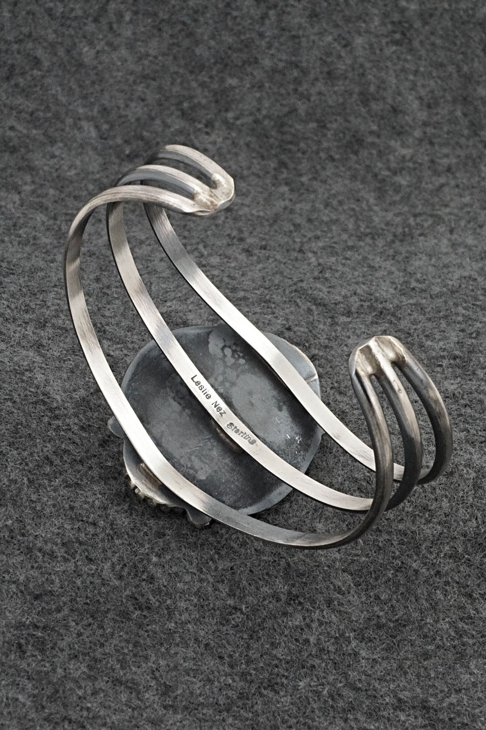 Turquoise & Sterling Silver Bracelet - Leslie Nez