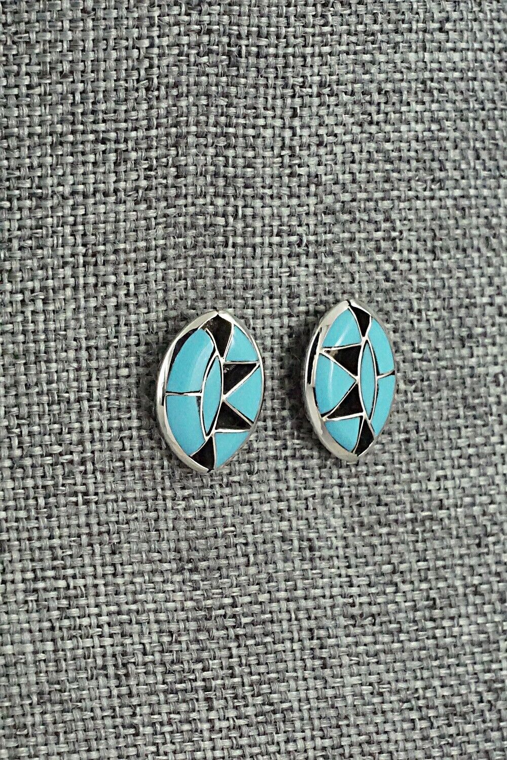 Turquoise & Sterling Silver Earrings - Vernon Quandelacy