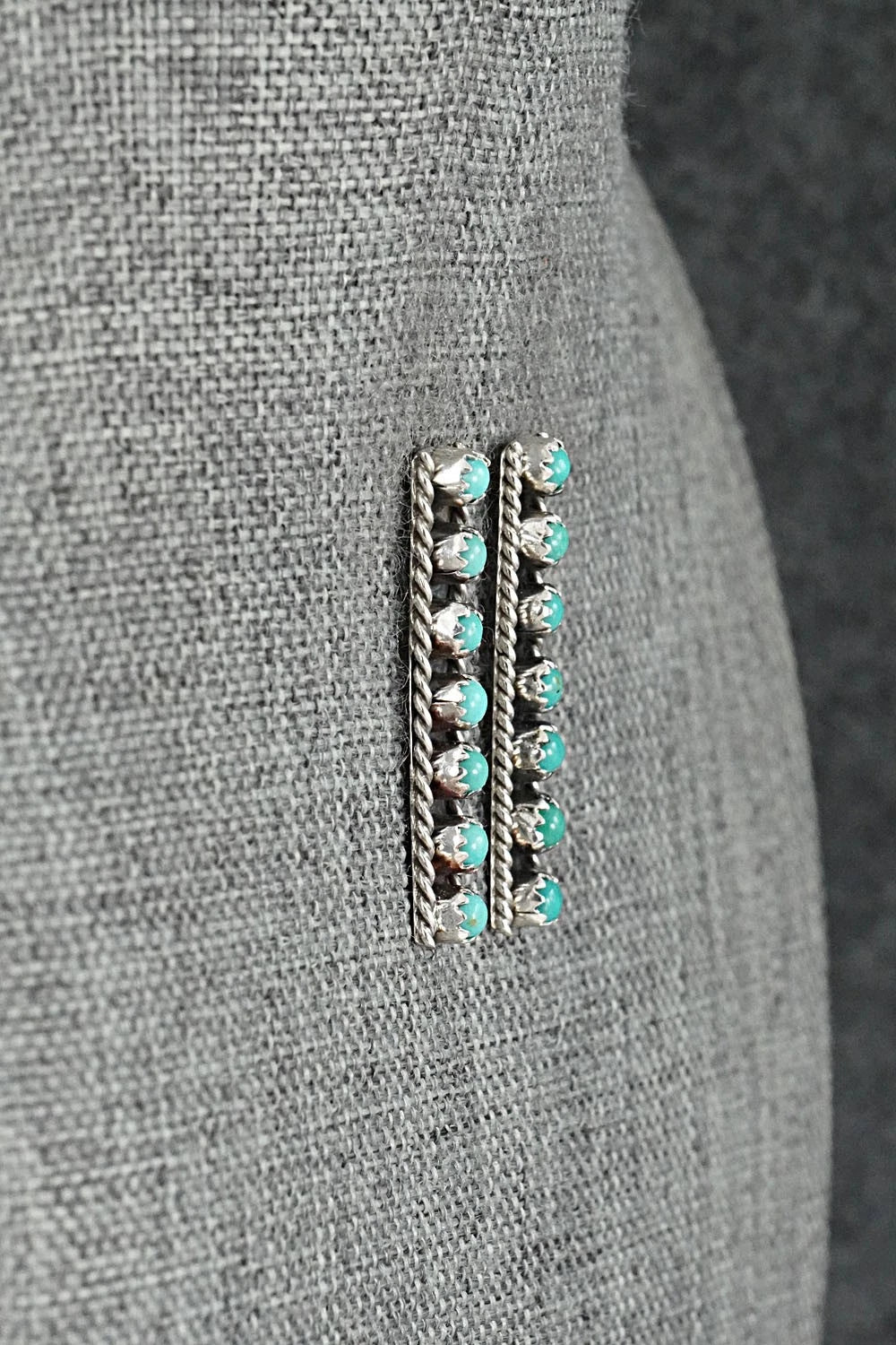 Turquoise & Sterling Silver Earrings - Dominic Duboise