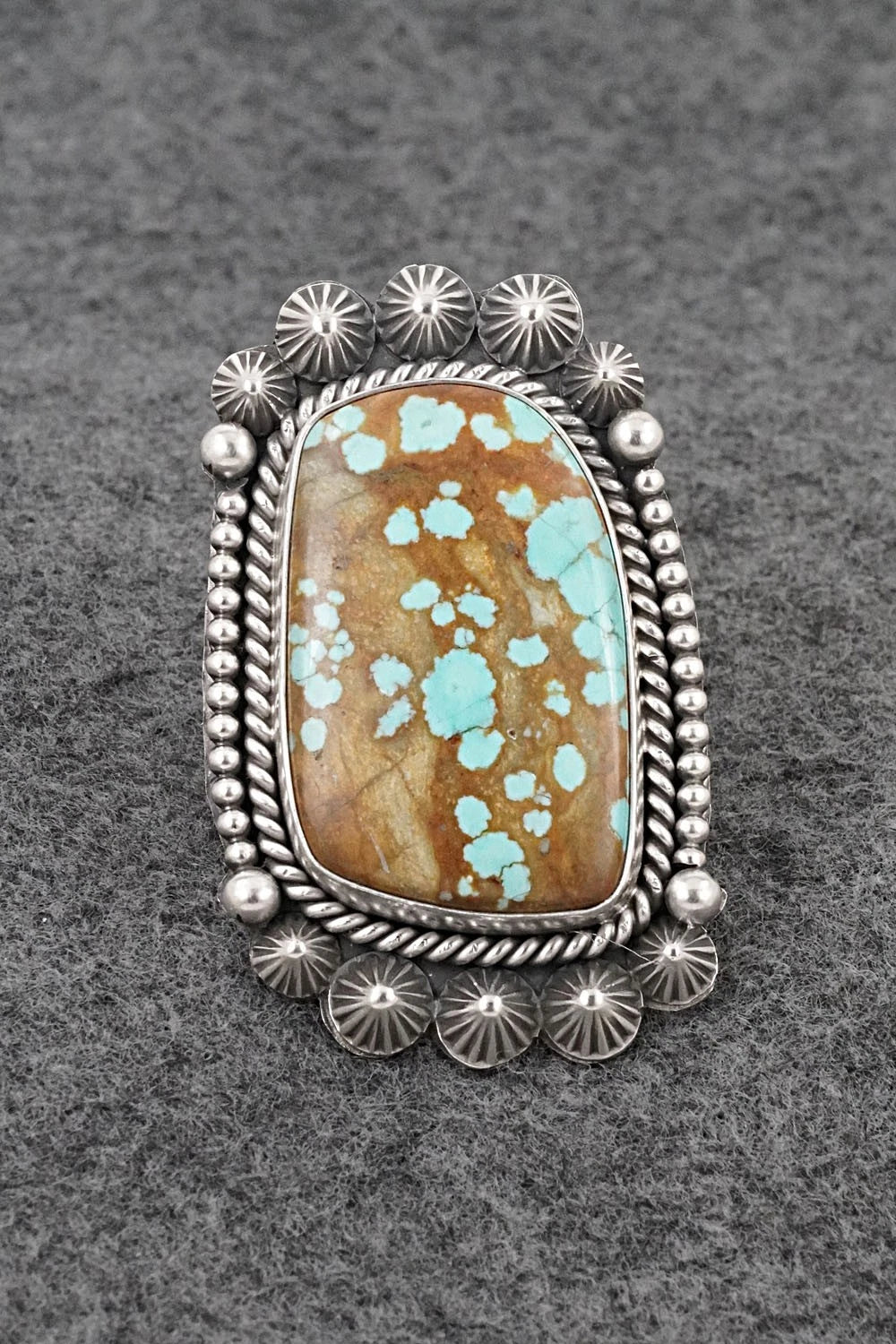 Turquoise & Sterling Silver Ring - Michael Calladitto - Size 7.5