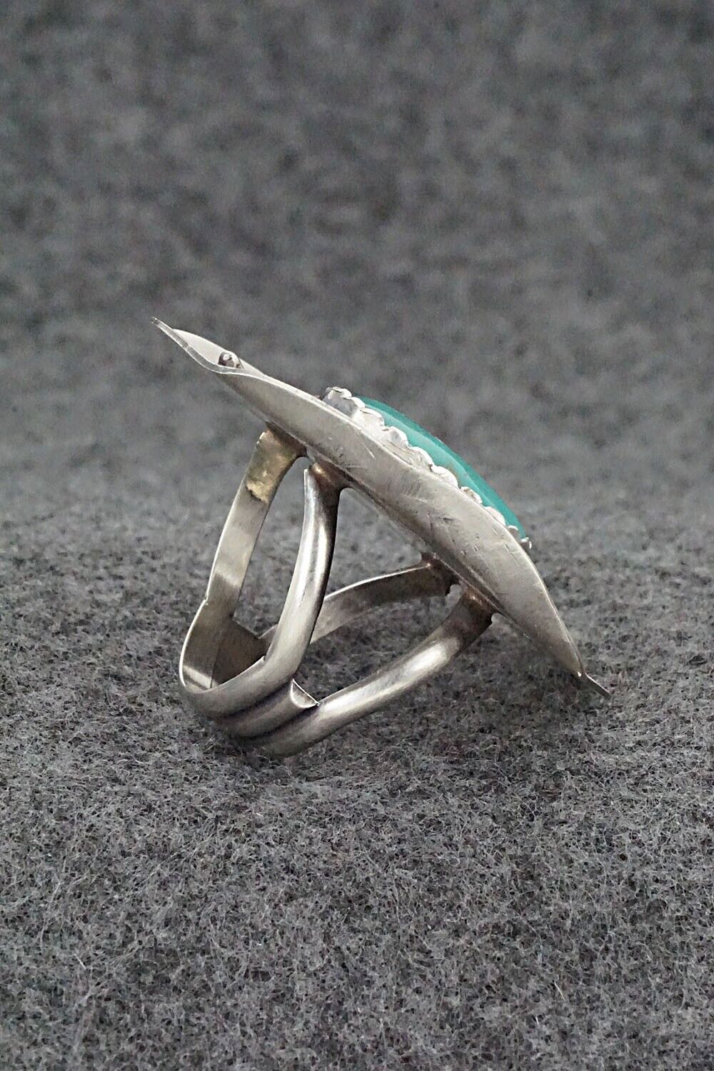 Turquoise & Sterling Silver Ring - Tim Yazzie - Size 7.75