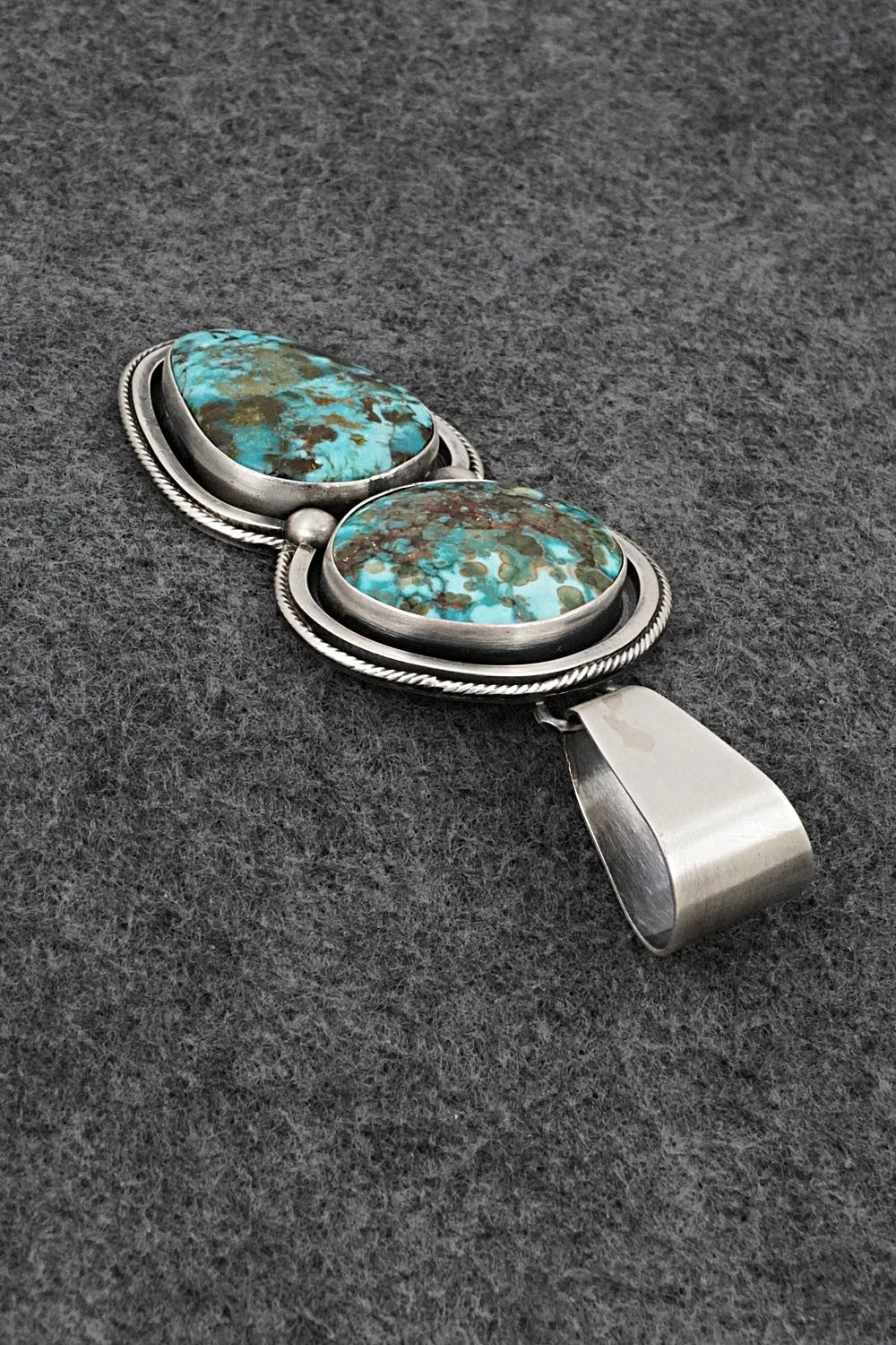 Turquoise & Sterling Silver Pendant - Paul Livingston