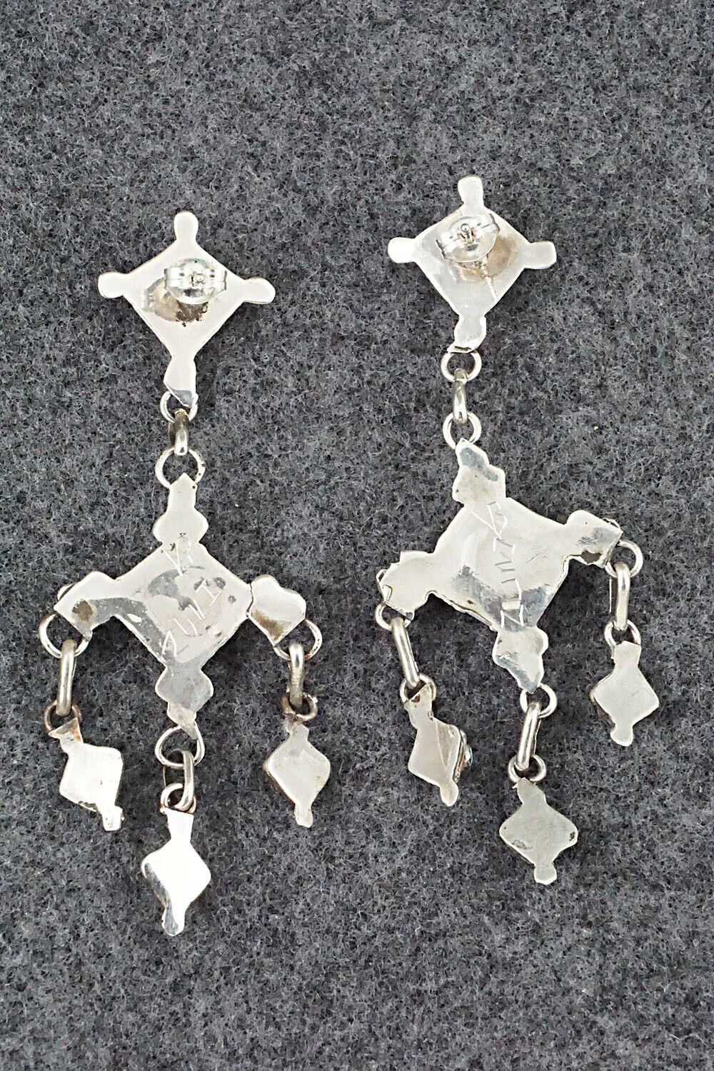 Turquoise & Sterling Silver Earrings - Verdie Booqua