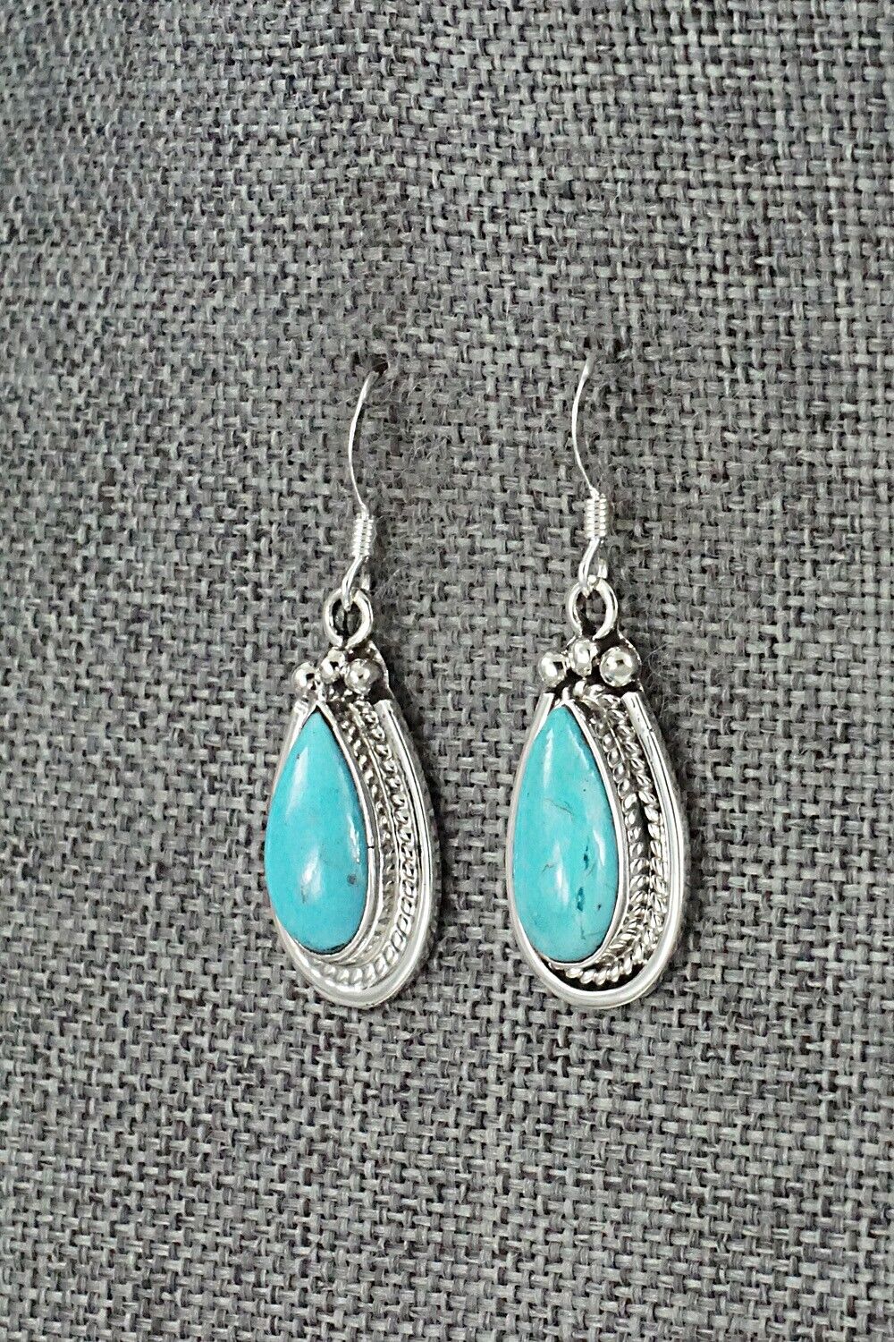 Turquoise & Sterling Silver Earrings - Verley Betone