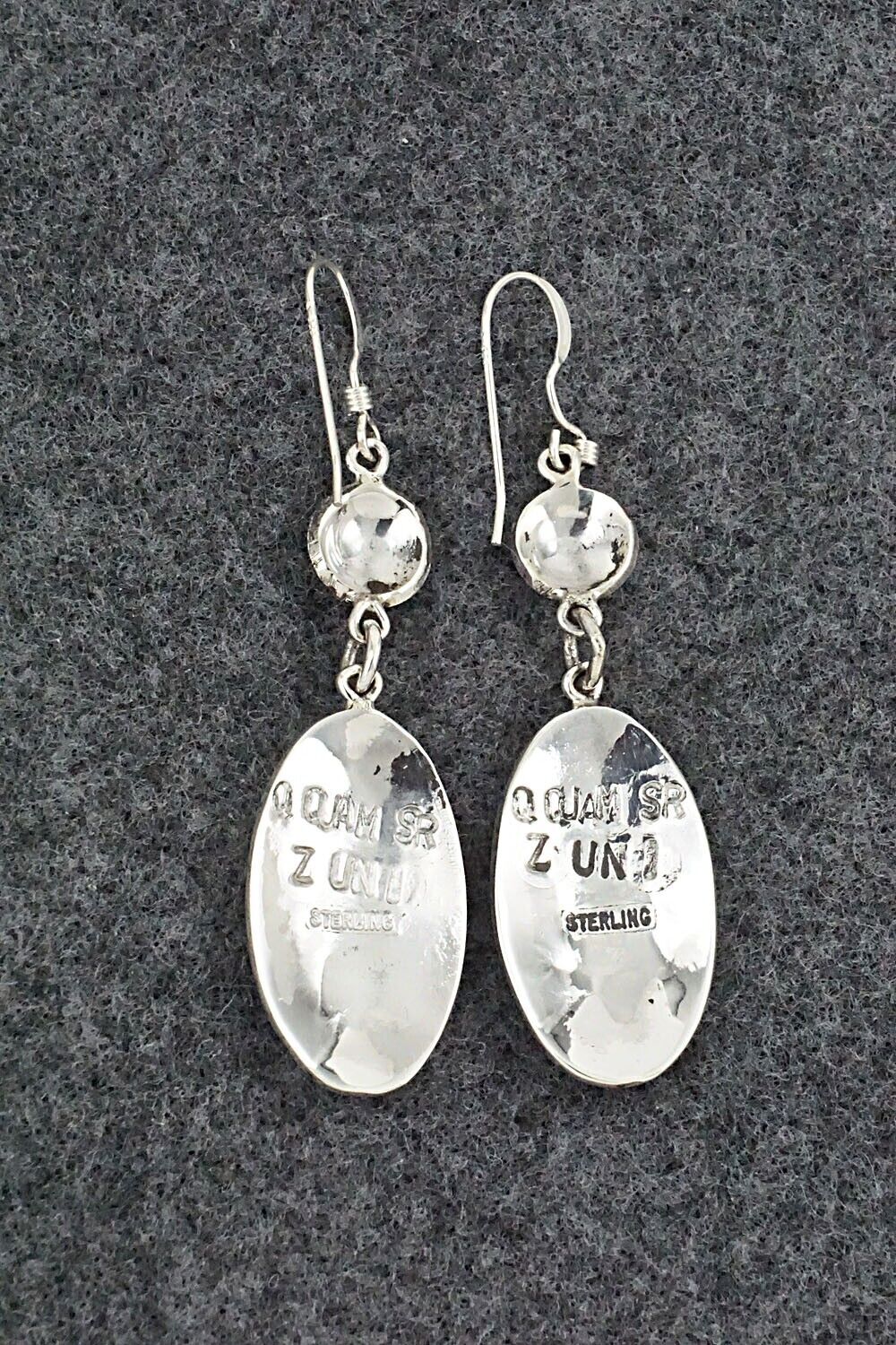 Multi Stone & Sterling Silver Earrings - Quintin Quam Sr.