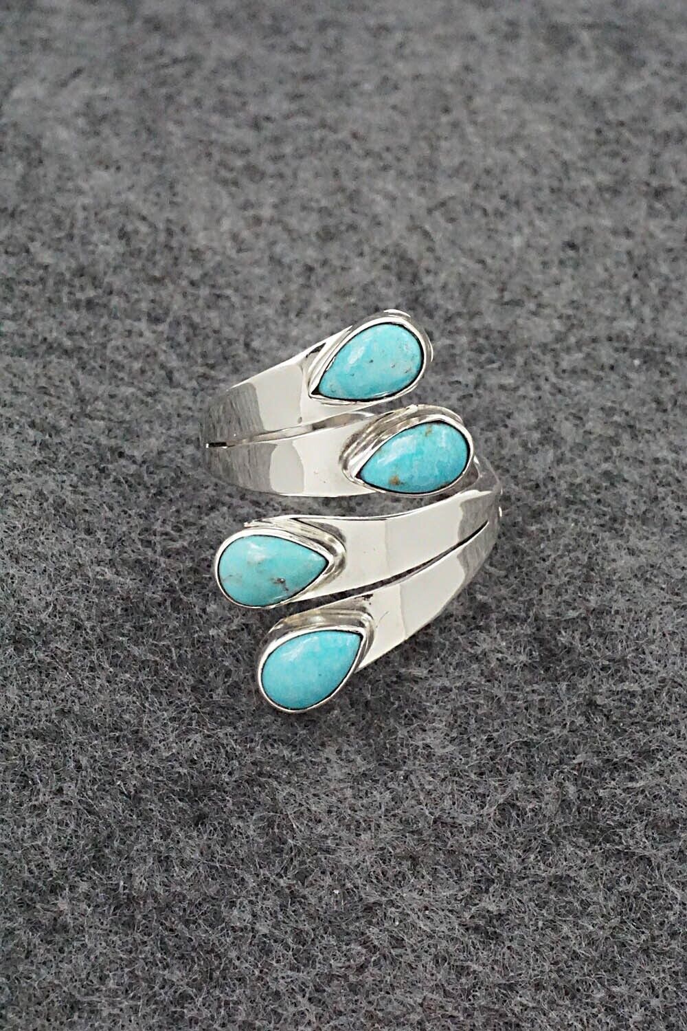 Turquoise & Sterling Silver Ring - Thomas Yazzie - Size 8