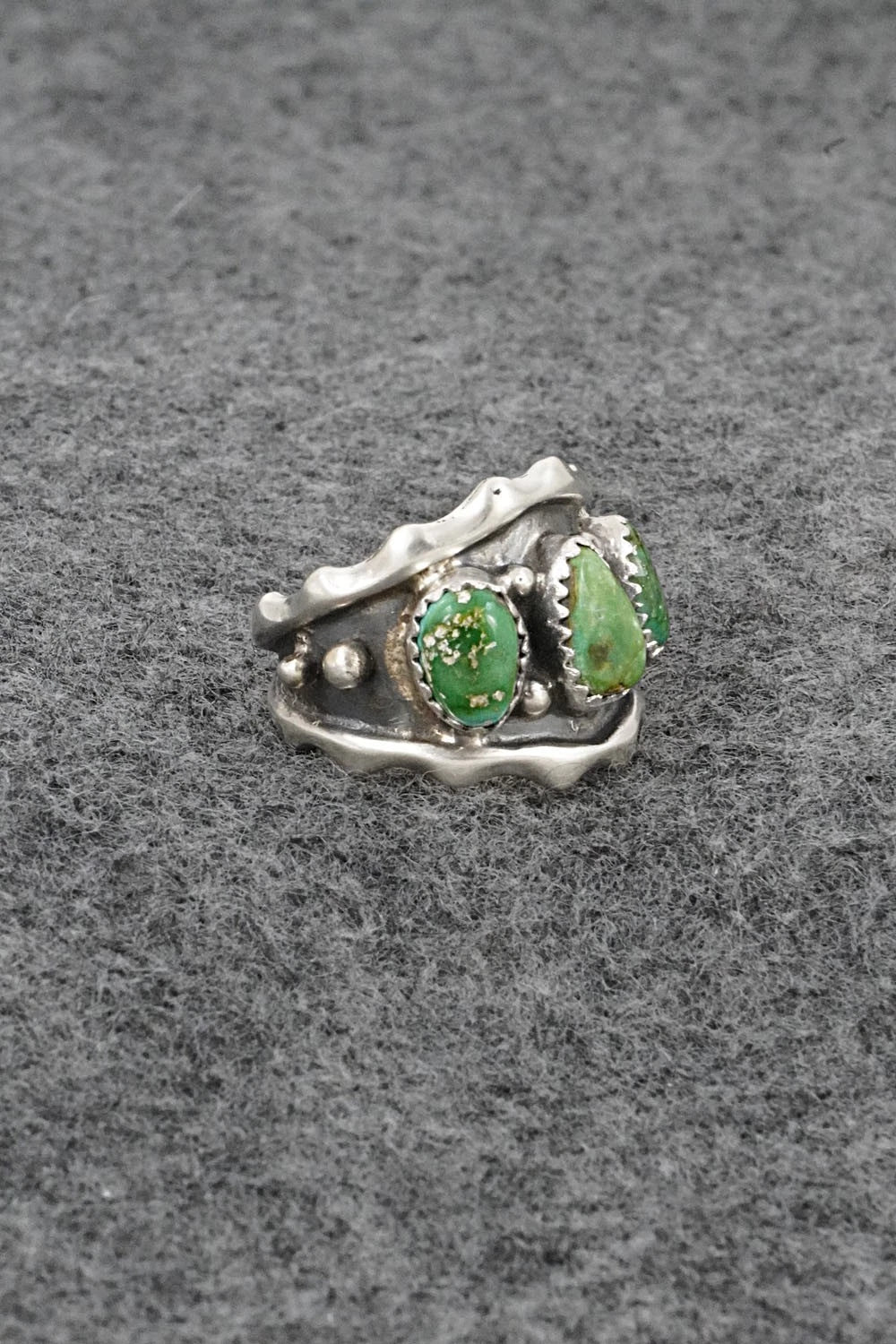 Turquoise & Sterling Silver Ring - Genevieve Francisco - Size 7