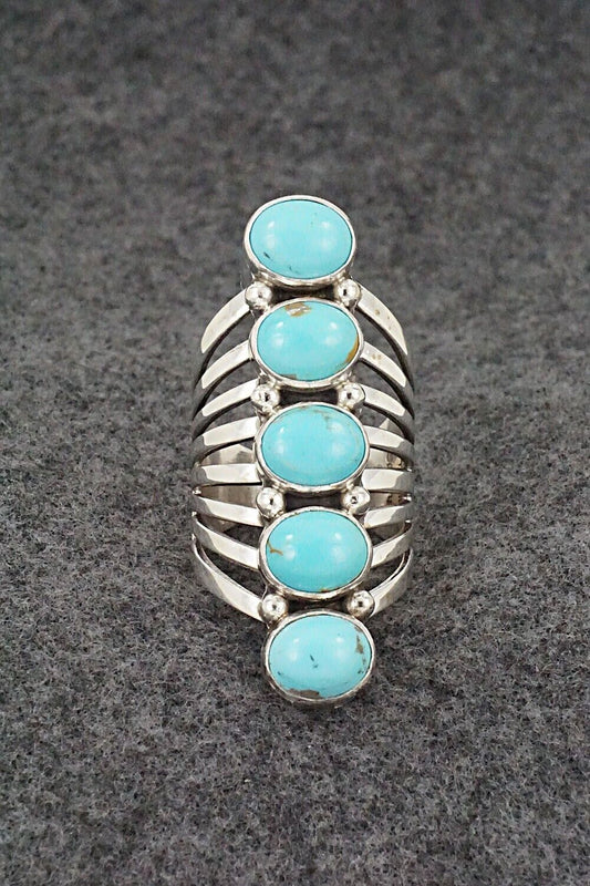 Turquoise & Sterling Silver Ring - Thomas Yazzie - Size 9