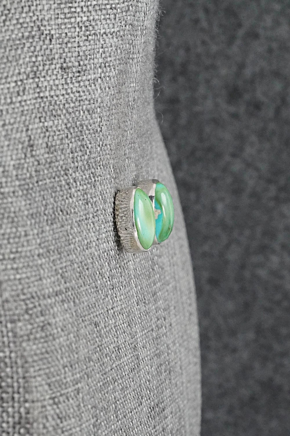 Turquoise & Sterling Silver Earrings - Eugene Gruber