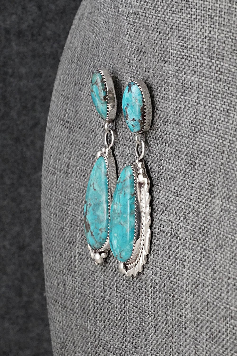 Turquoise & Sterling Silver Earrings - Anthony Brown