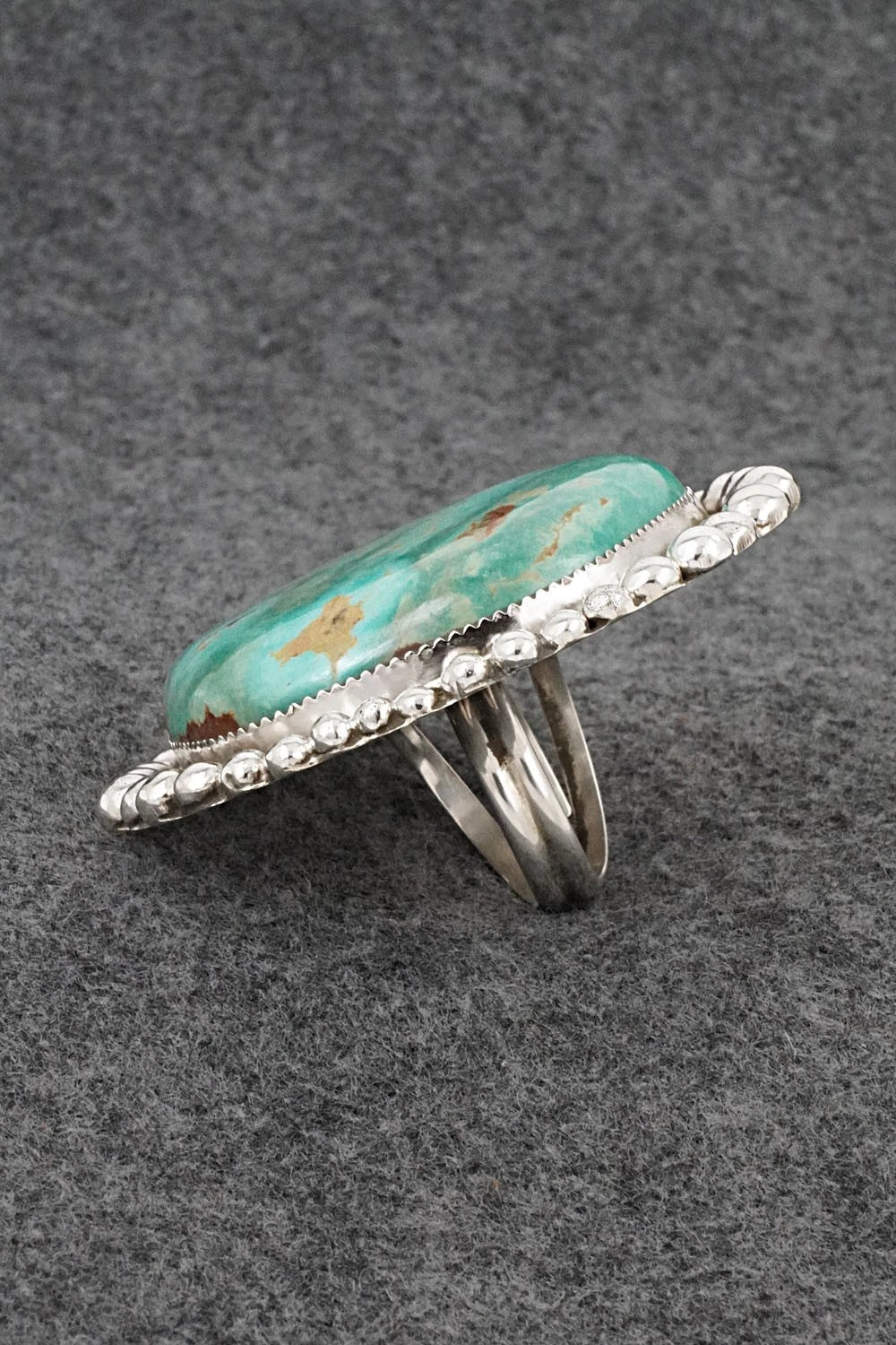 Turquoise and Sterling Silver Ring - Ray Nez - Size Adjustable