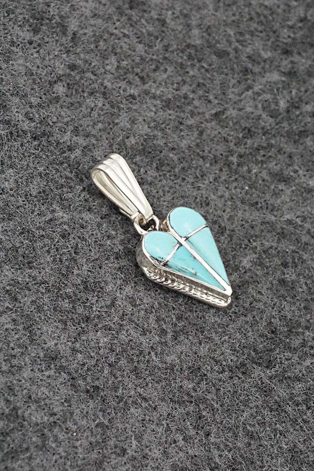 Turquoise and Sterling Silver Pendant - Velda Nastacio