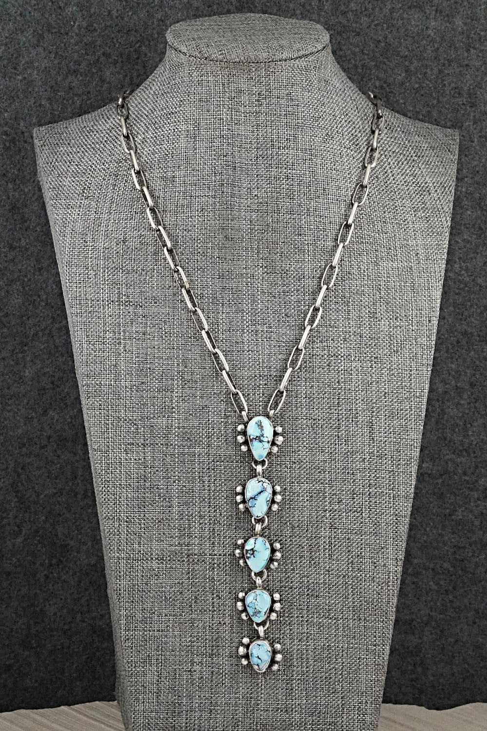 Turquoise & Sterling Silver Necklace - Bobby Johnson