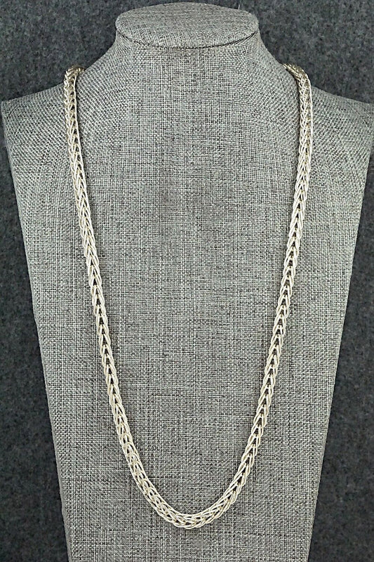 Sterling Silver Chain Necklace 24" - Smokey Gchachu