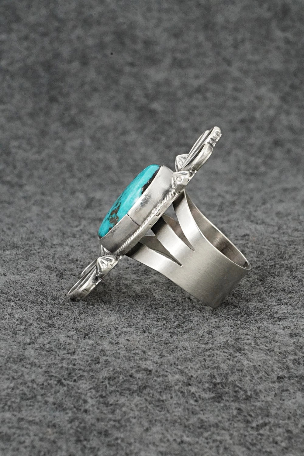 Turquoise & Sterling Silver Ring - Darrin Livingston - Size 8