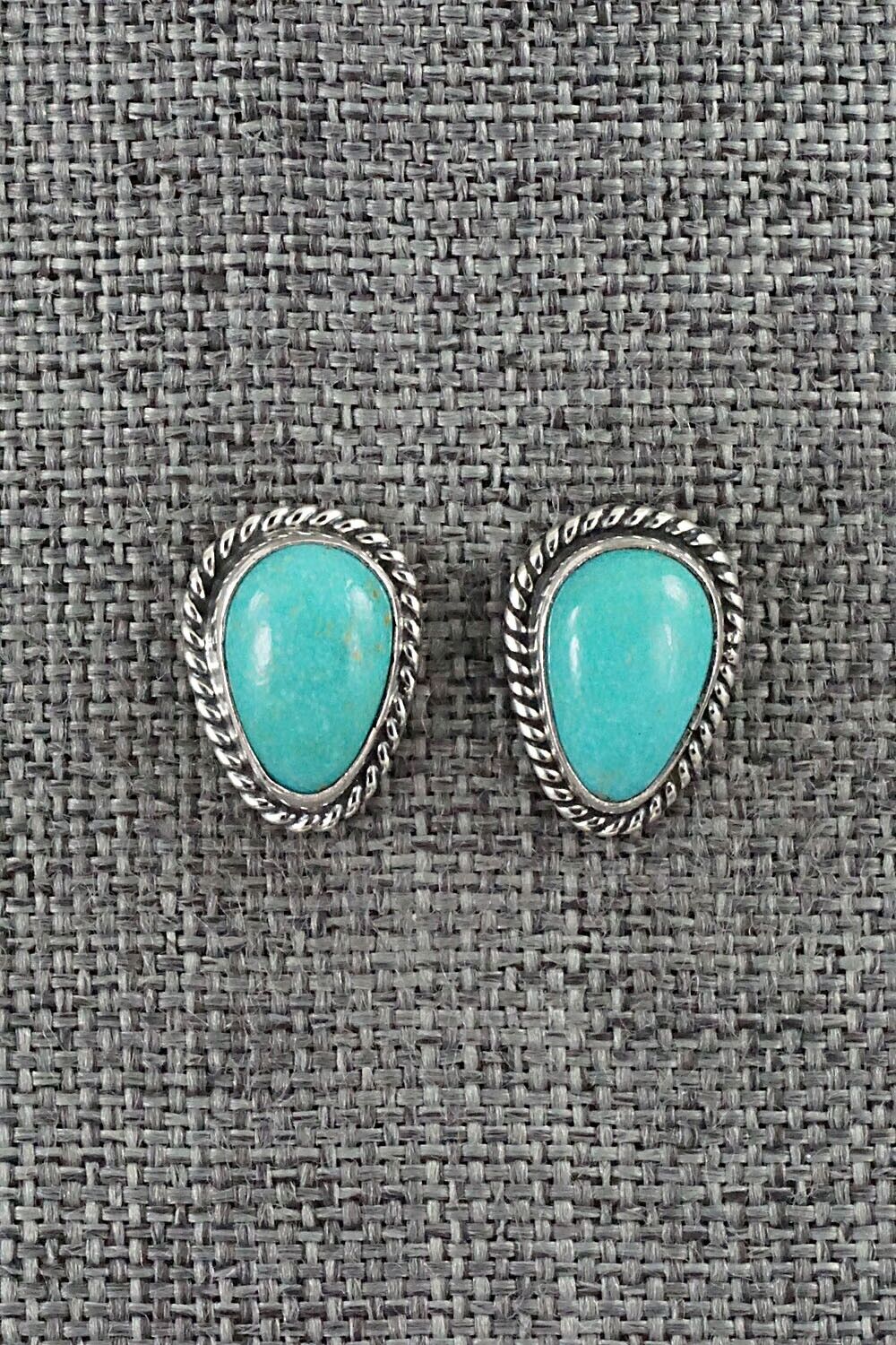 Turquoise & Sterling Silver Earrings - Marco Begaye