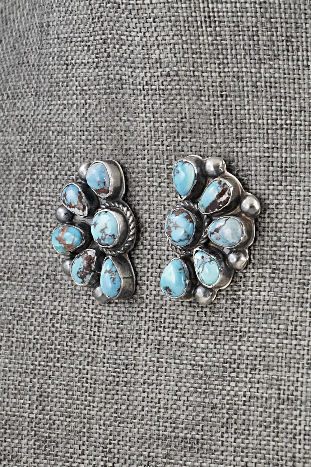 Turquoise & Sterling Silver Earrings - Phil Garcia