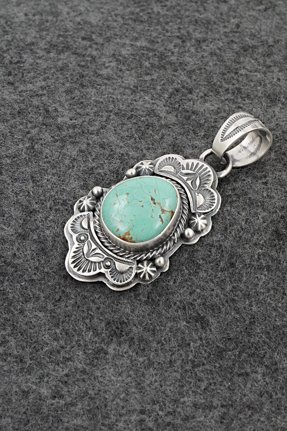 Turquoise & Sterling Silver Pendant - Randy Boyd