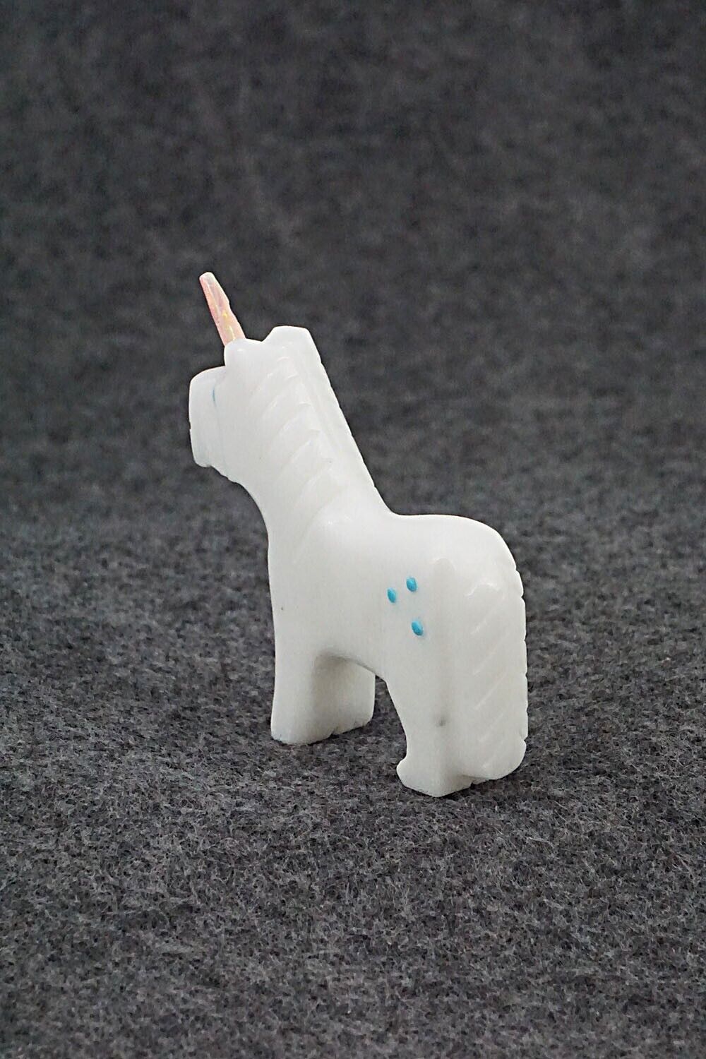 Unicorn Horse Zuni Fetish Carving - Todd Etsate