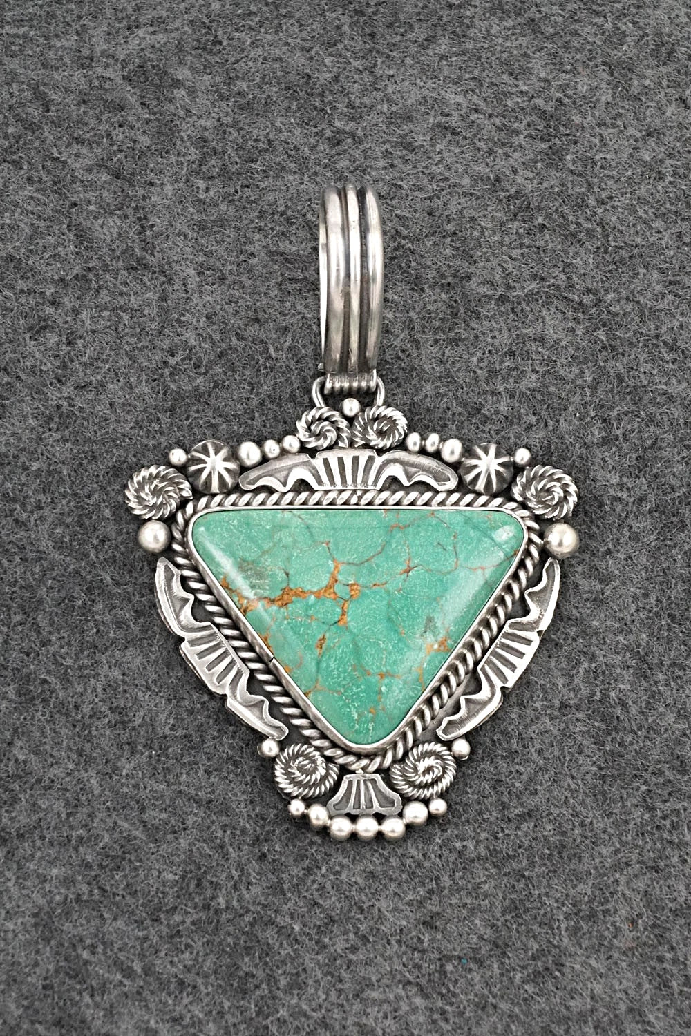 Turquoise & Sterling Silver Pendant - Rosita Calladitto