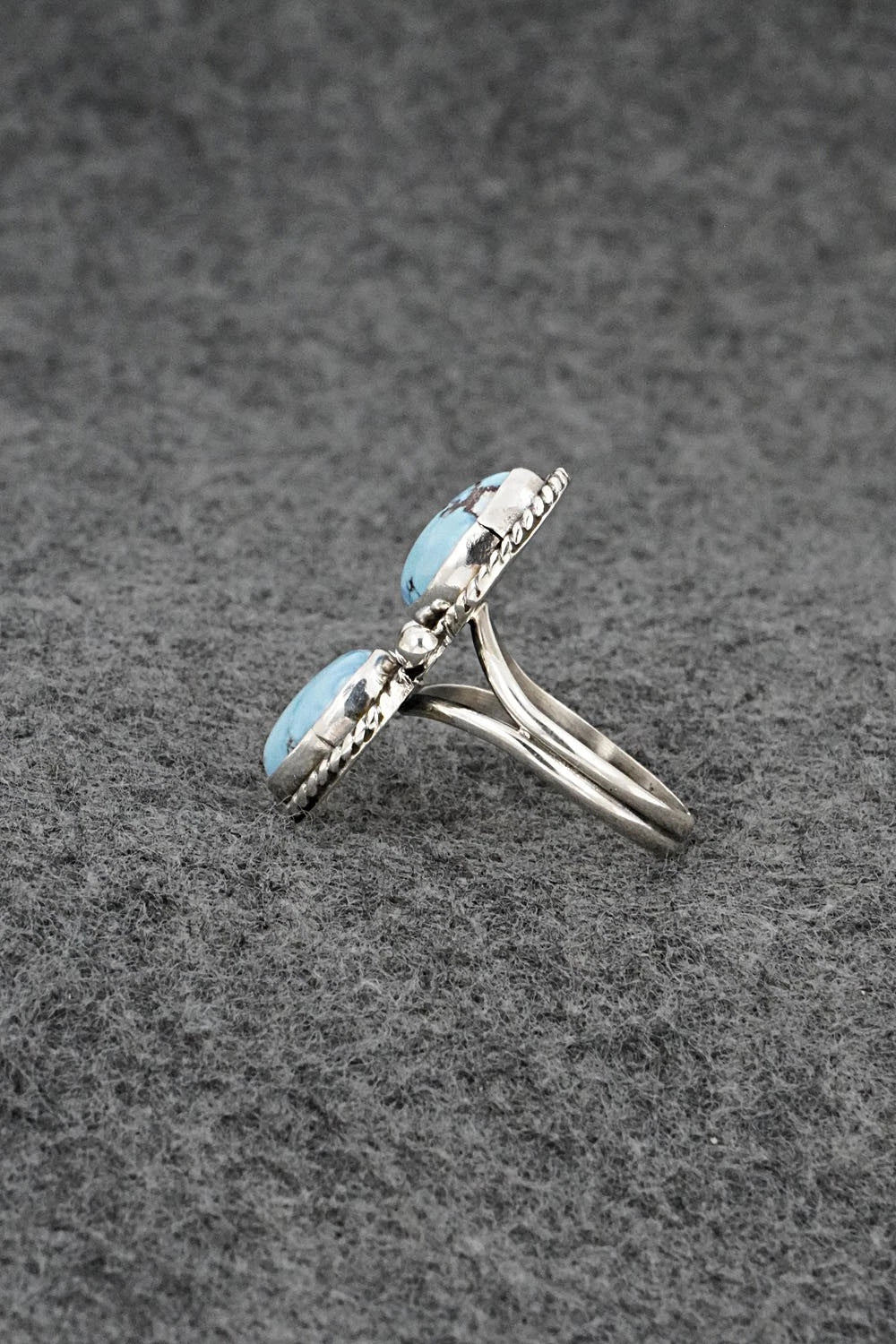 Turquoise & Sterling Silver Ring - Eugene Gruber - Size 7