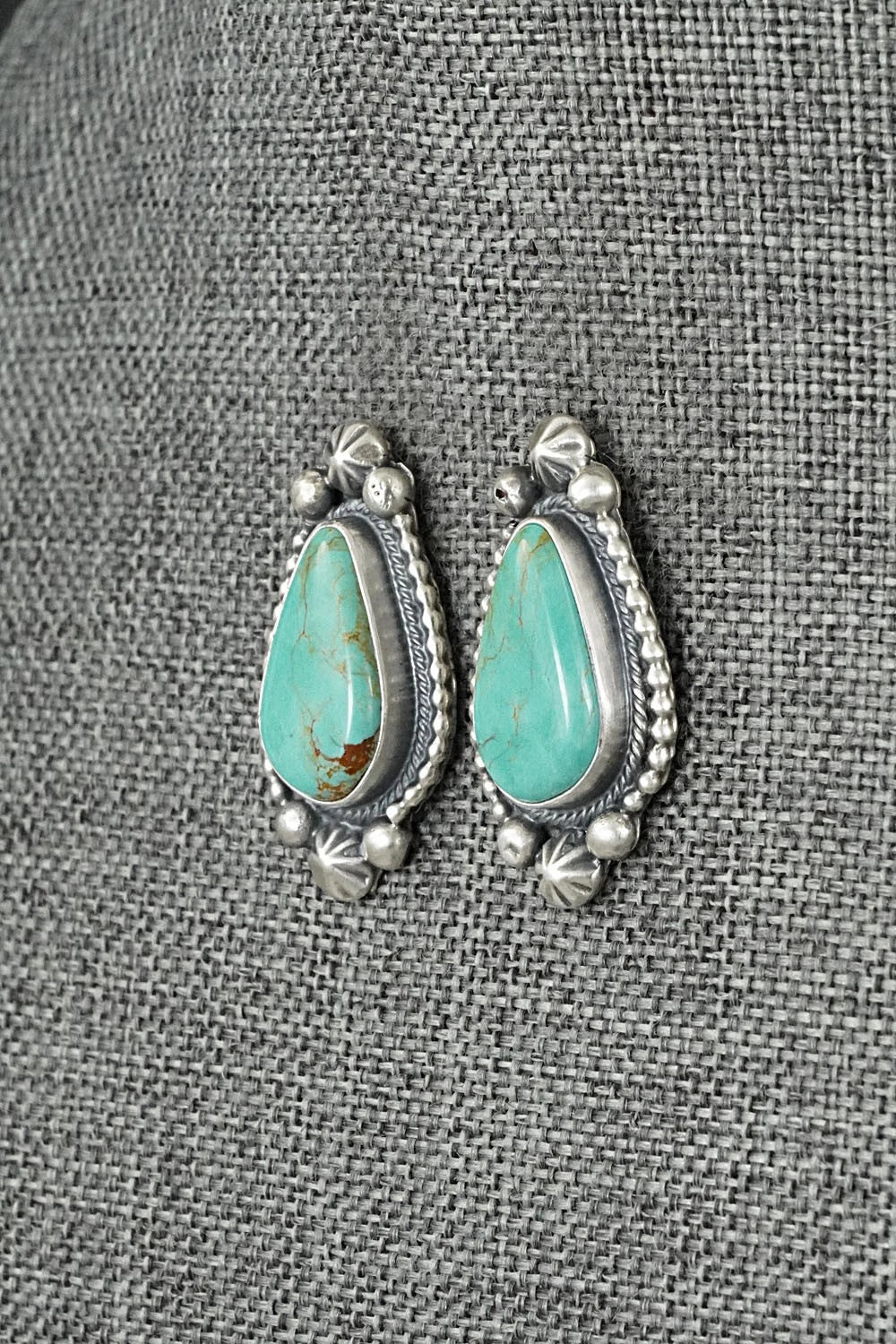 Turquoise & Sterling Silver Earrings - Darrin Livingston