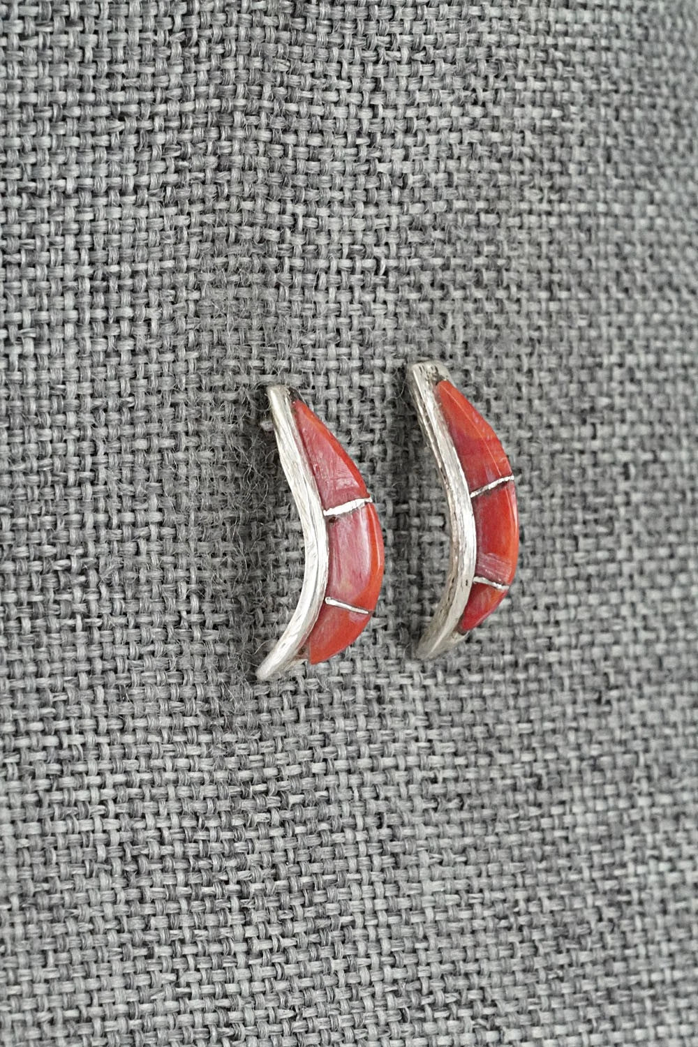 Coral & Sterling Silver Earrings - Kent Lonjose