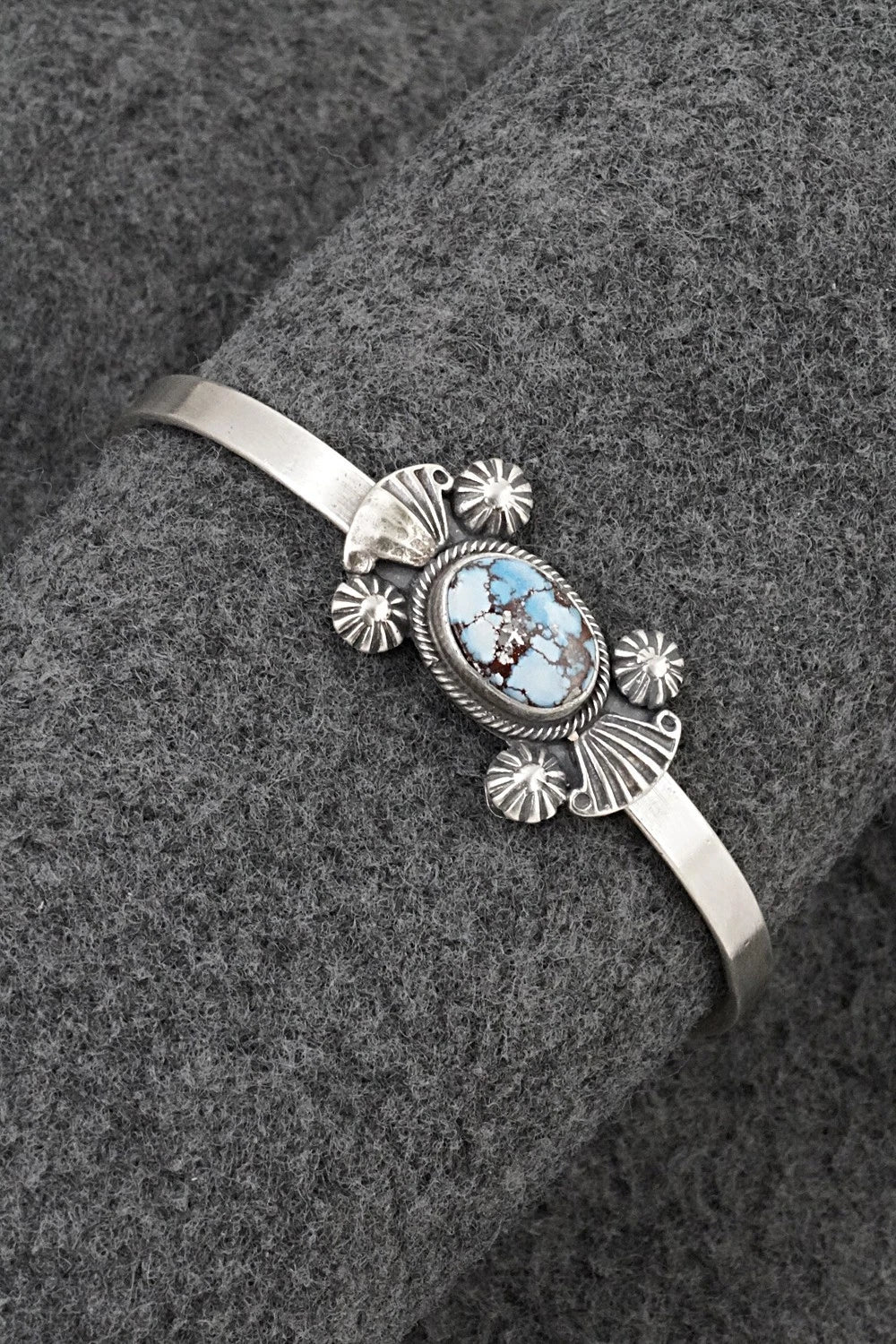 Turquoise & Sterling Silver Bracelet - Genevieve Francisco
